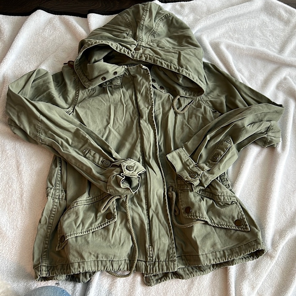 Roots Army Green Cotton Jacket